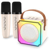 Ranphykx Mini Karaoke Machine For Kids Adults, Portable Bluetooth Speaker With 2 Wireless Microphones, Birthday Toys For Girls A