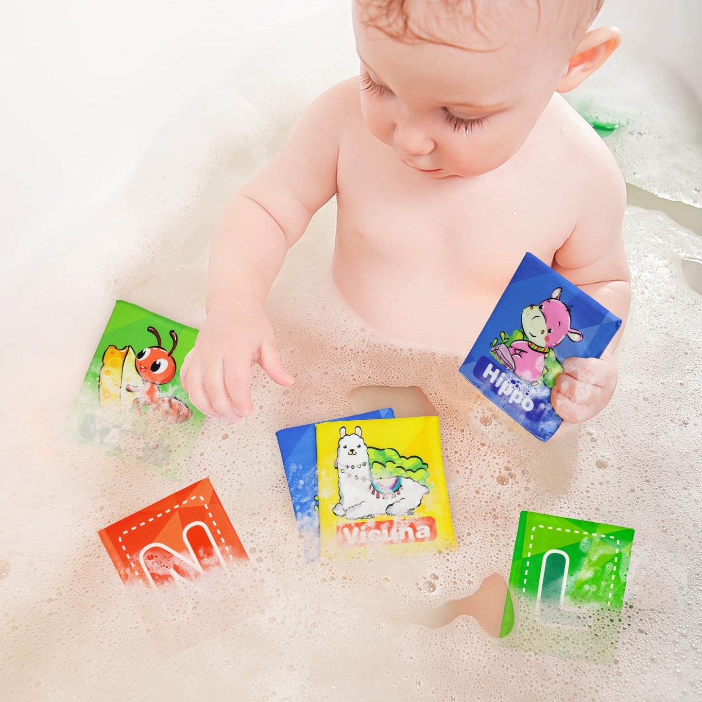 Dr.Rapeti Soft Alphabet Cards For Baby Infant Toddler Kids 26Pcs Abc Alphabet Cards 26 Letters Flash Cards With Storage Bag Washable Non-Toxic Early Learning Toy Baby Bath Toy