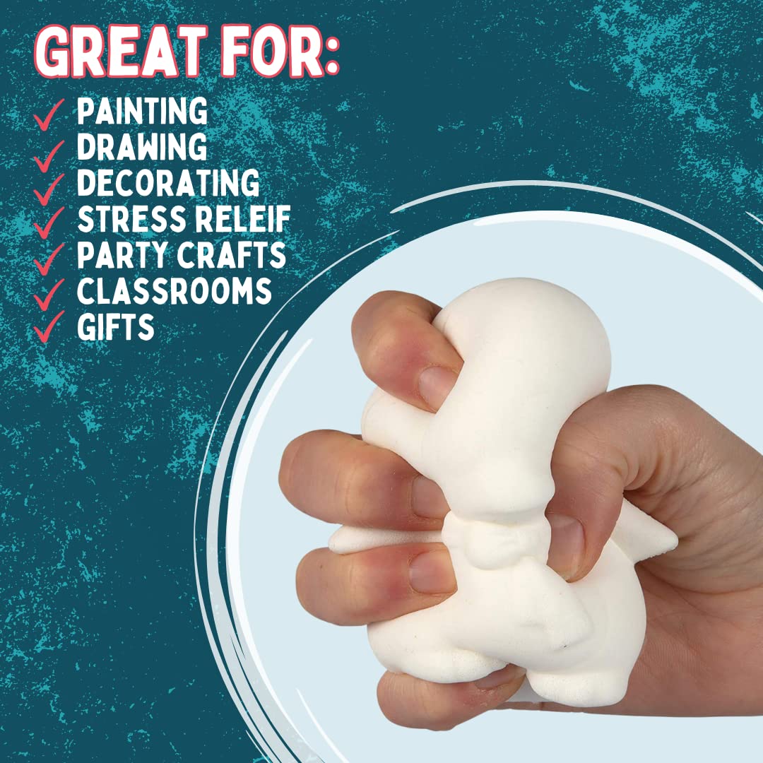 DIY Party Craft Kit Jumbo Food Container Squishies (9 Unique Cute Pantry Shapes)-White Kawaii Scented Slow Rising Squishy Toys,