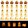 GGSTDDUP 30pcs Mini Resin Capybara Figurines Luminous Tiny Capybara Miniature Capybara Figures Glow in The Dark Capybara Birthday Decorations for Dollhouse Fairy Garden Aquarium (5 Styles)