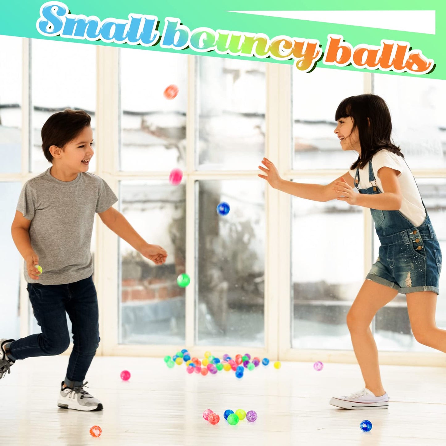 Sumind 100 Pcs Small Bouncy Balls In Bulk Rubber High Bouncing Balls Mini Bouncy Balls For Birthday Party Favors Gift Game Prize