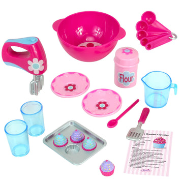 Sophia'S Baking Apron And Accessories Set For 18' Dolls, Pink