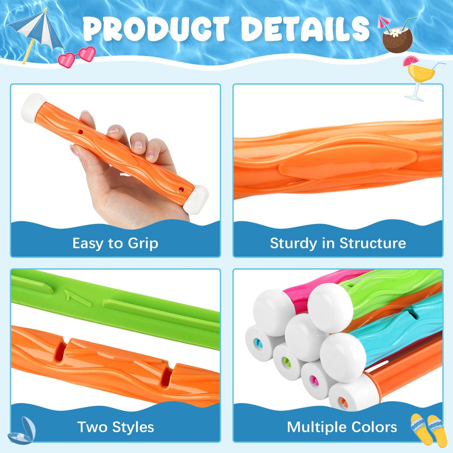 Pool Toys For Kids Ages 4-8, Underwater Training Diving Toys Set, Swimming Pool Toys For Kids Ages 8-12 For Fun Water Toys Games