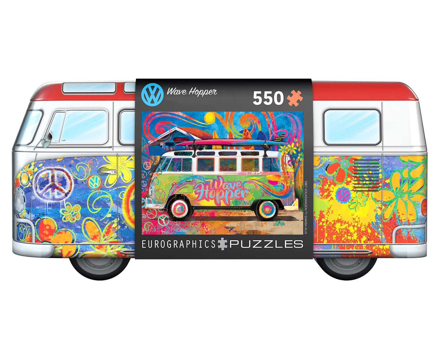 Eurographics Vw Wave Hopper 550-Piece Puzzle In Collectible Tin With Poster