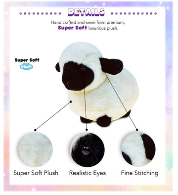 Puzzled DolliBu Valais Blacknose Sheep Super Soft Stuffed Animal, Cute Realistic Stuffed Animals for Girls. Boys and Adults Anim