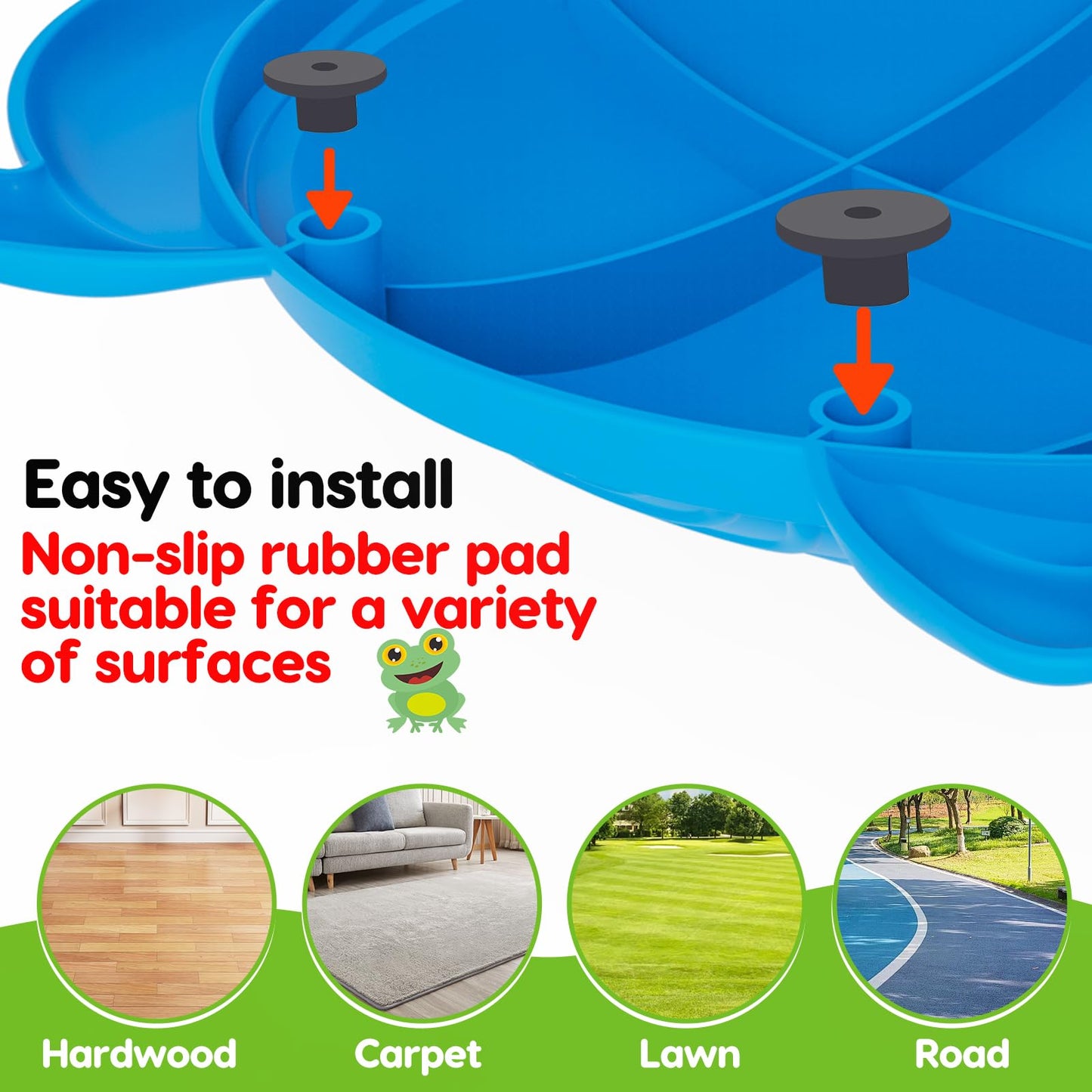 Tsomtto Kids Stepping Stones 6Pcs Frog Balance Stones Outside Game Ages 3-5 4-8 Plastic Jumping Step Stone Up To 265Lbs Indoor Outdoor Sensory Play Toys Toddler Obstacle Course 3 4 5 6 7 Year Old