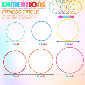 Kathfly 12 Pcs Exercise Hoops Plastic Toy for Kids Adults Bulk Hoops Kids School PE Sports Playground Playing Fitness Gymnastics