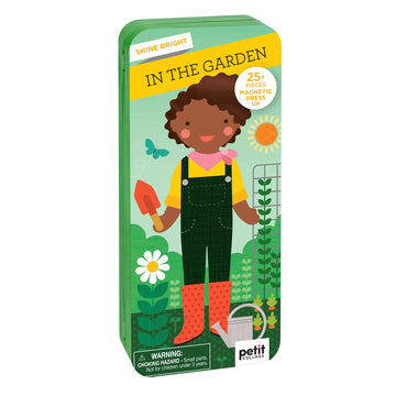 Petit Collage: Shine Bright - In The Garden Magnetic Dress-Up Toy Magnetic Game Board With Mix And Match Magnetic Pieces, Ideal For Ages 3+ – Includes 2 Scenes And 25 Creative Magnetic Pieces