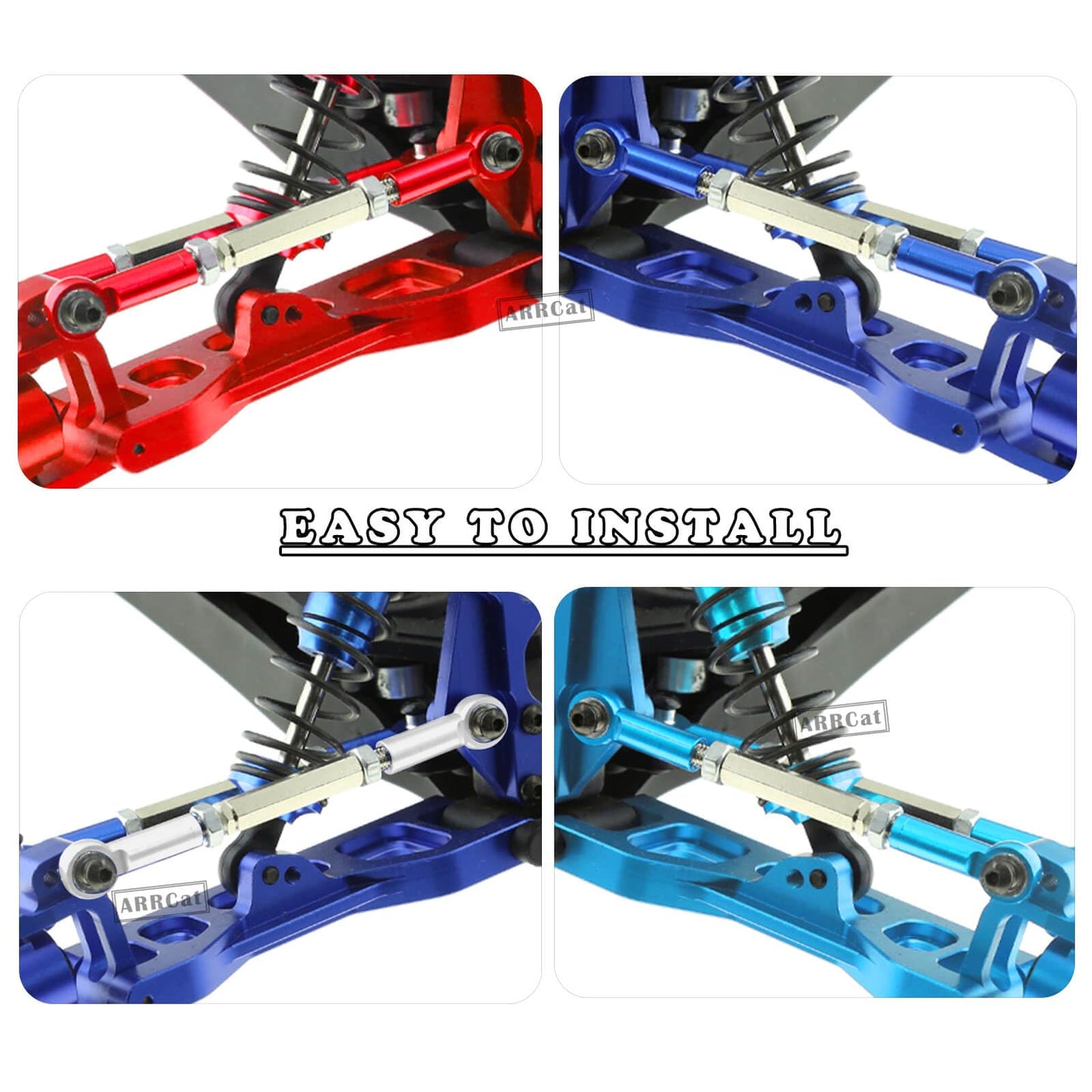 ARRCat Turnbuckles Camber Links Upgrades Parts for Ecx 1/10 2WD Ruckus Axe Brutus Circuit AMP MT AMP DB AMP Crush K&N Torment,6P
