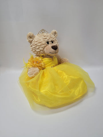 Kinnex Collections Since 1997 20'' Quince Anos Quinceanera Last Doll Teddy Bear With Dress (Centerpiece) ~ Arc16832-11 (Yellow)