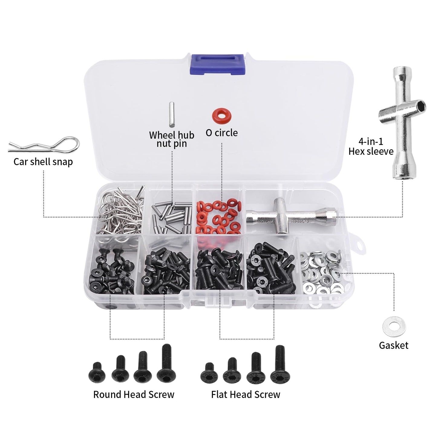 Aluminum Alloy RC Car Work Stand Repair Workstation with Screws Kit & 17mm Hex Wheel Wrench 360 Degree Rotation Lift/Lower for 1