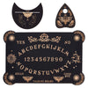 Creatcabin 3Pcs Wooden Spirit Board Kit Tarot Card Stand Holder Moth Divination Board Set With Planchette Black Altar Card Displ