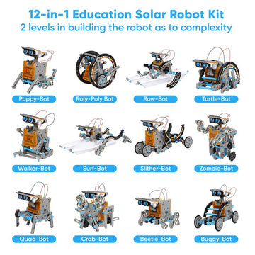Sillbird Stem 12-In-1 Education Solar Robot Toys For Boys Ages 8-13, Diy Building Science Experiment Kit Birthday Gifts For Kids 8 9 10 11 12 13 Years Old, Solar Powered By The Sun