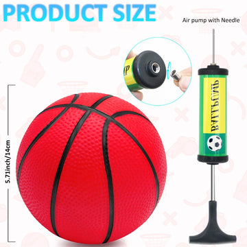 18Pcs 5'' Mini Basketball Balls Bulk Small Basketball Set, PVC Small Basketball for Over The Door Basketball Hoop Games Party Fa