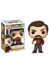 Funko Pop Ron Swanson Figure - Parks & Recreation - Multicolor - Resin - Model 13036 - Basic Size