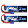 Zeee 4S Lipo Battery 14.8V 5200mAh 100C with EC5 Plug Soft Case for RC Plane Quadcopter Airplane Helicopter RC Car Truck RC Boat