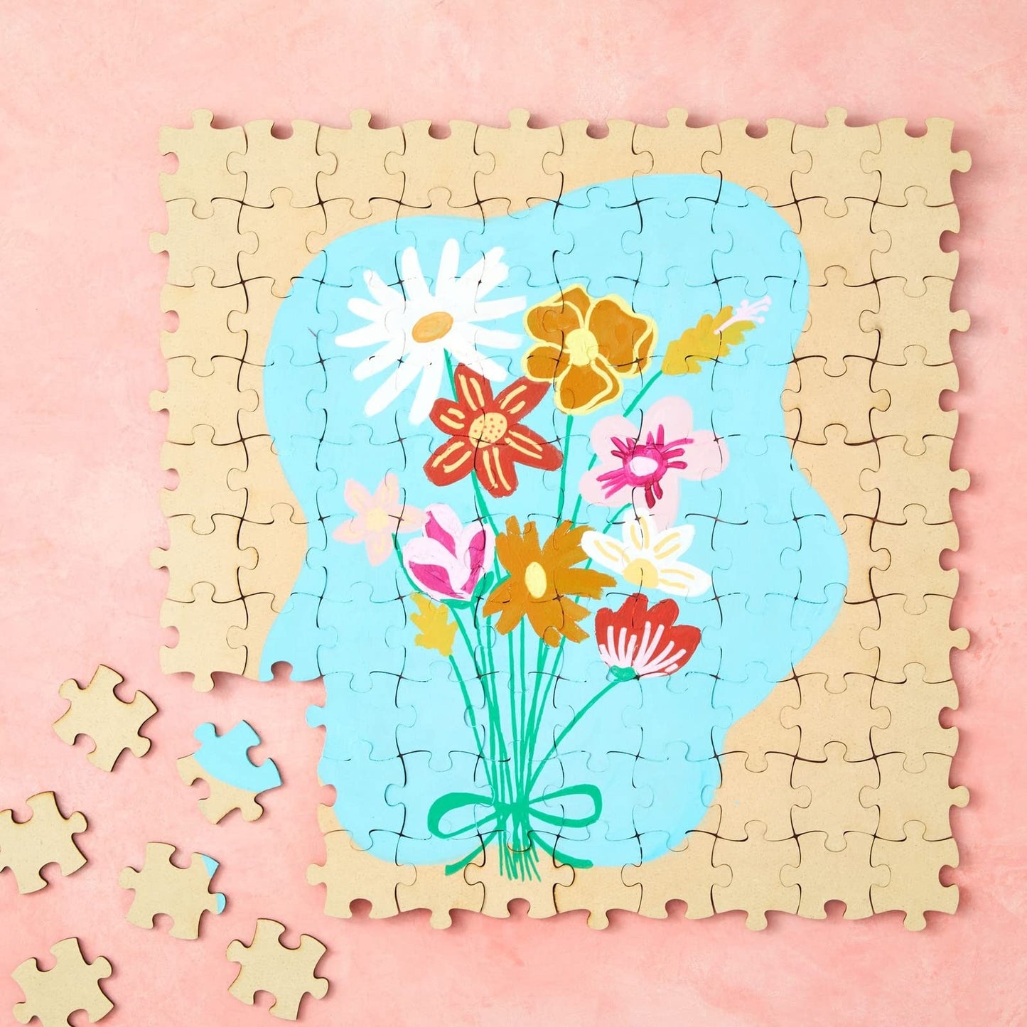 Juvale 100 Blank Wooden Puzzle Pieces For Crafts, Diy Art Projects, 1.9X1.6'' Unfinished Freeform Jigsaw Wood Puzzle To Draw On
