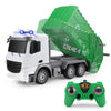 WEMOKA 2.4Ghz Remote Control Garbage Truck Toys, RC Trash Truck Toys for Boys with Trash Bin Real Lights, 1/24 Scale 6 Channel R