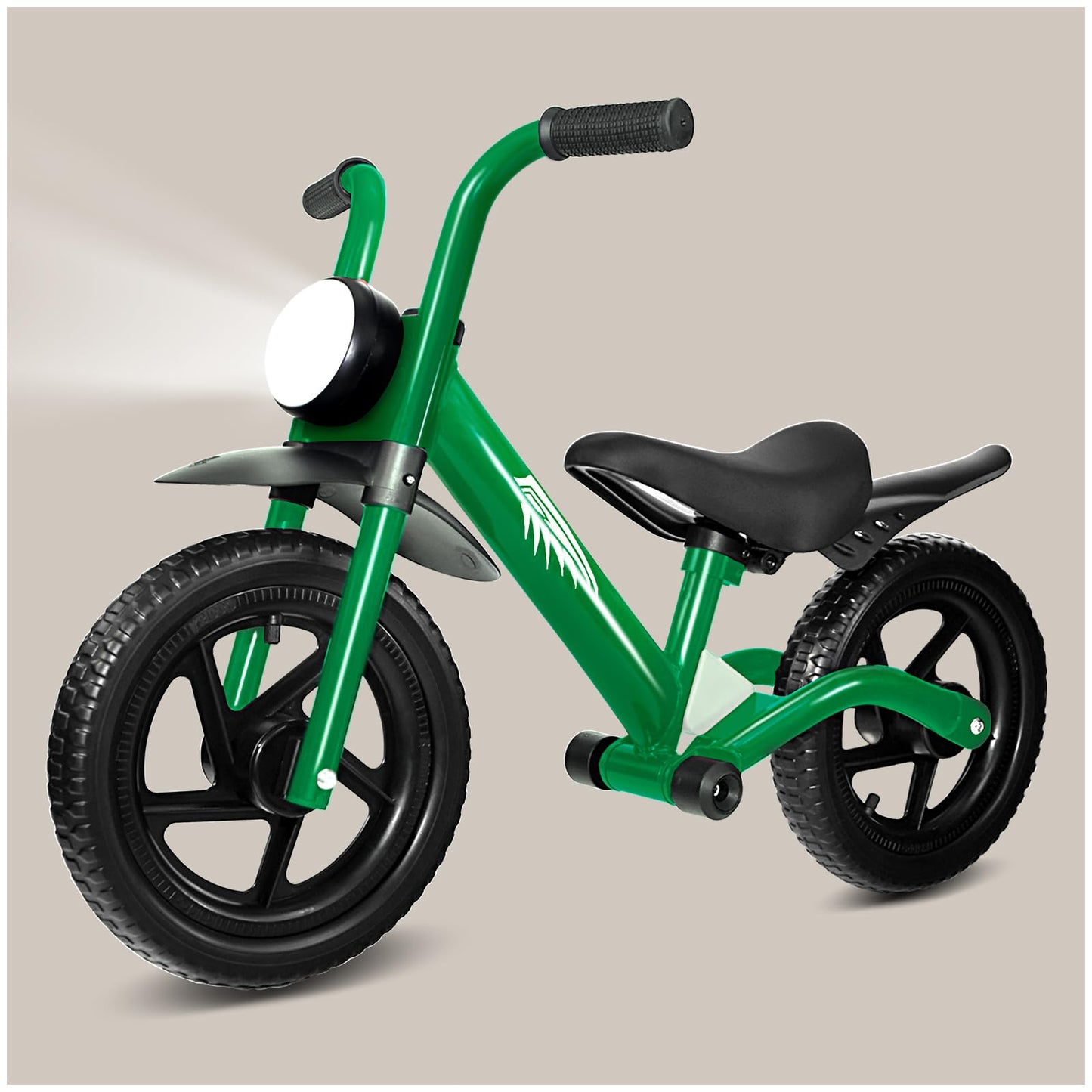 Kriddo Kids Balance Bike For 2-5 Years, With Front Light, Upgraded Tires For All Terrain, Upgraded Bearing For Smooth And Stable