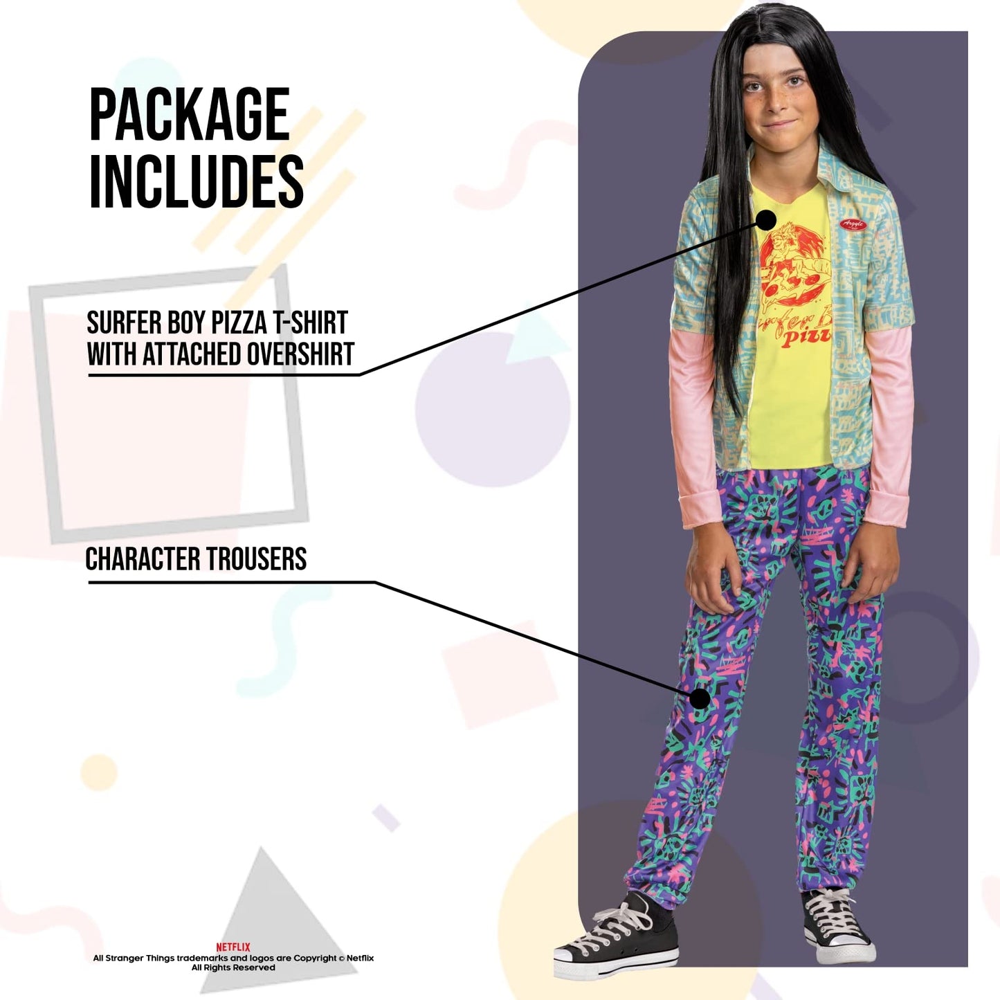 Disguise Argyle Costume For Kids, Official Stranger Things Costume Outfit, Child Size Extra Large (14-16)