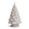 Milltown Merchants Ceramic Christmas Tree - Tabletop Christmas Tree With Lights - (15.5' Large White Christmas Tree/White Lights) - Lighted Vintage Ceramic Tree
