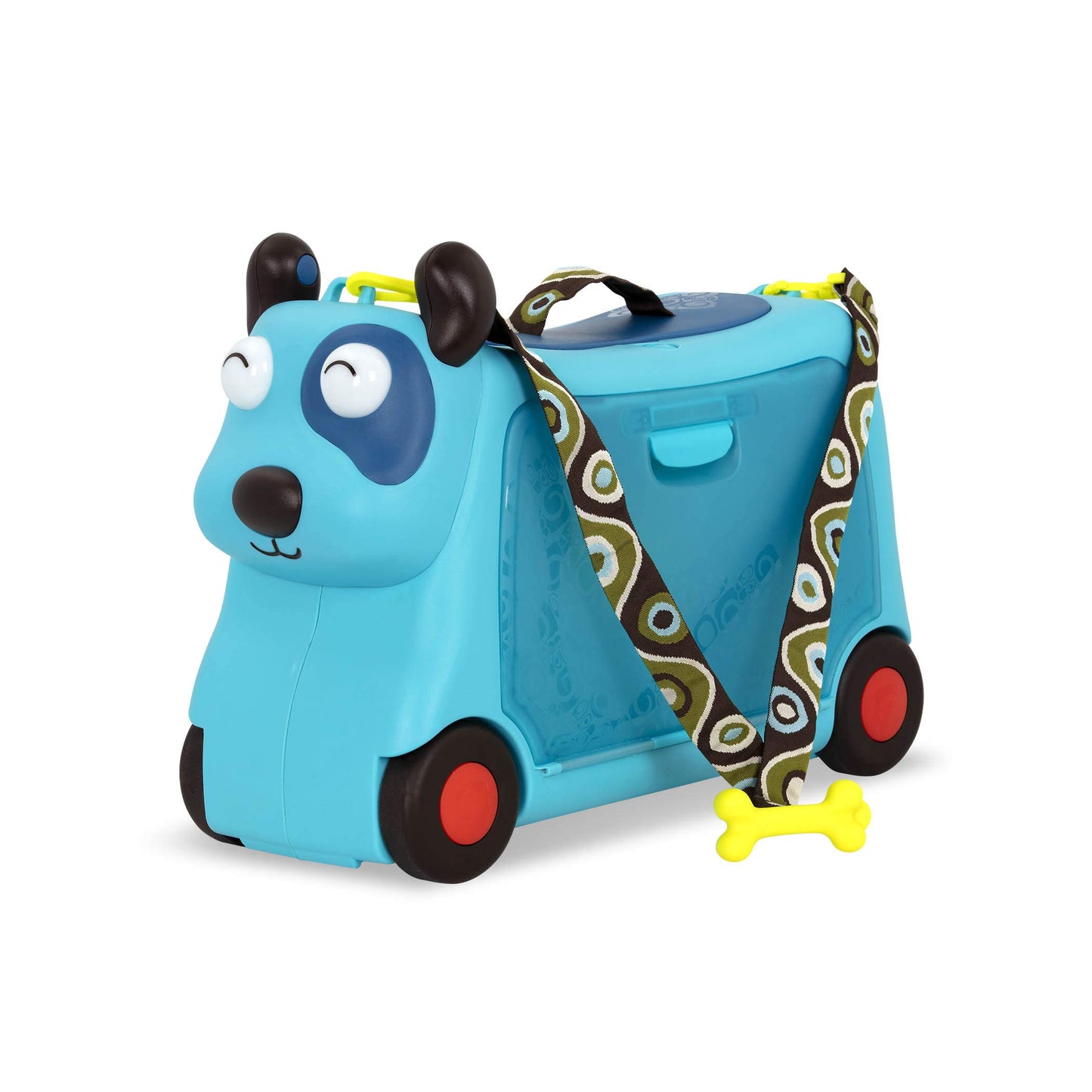 B. toys On The Gogo Woofer Ride-On Suitcase - Multicoloured Kids Luggage for Travel - Carry-On Size, Ages 2+