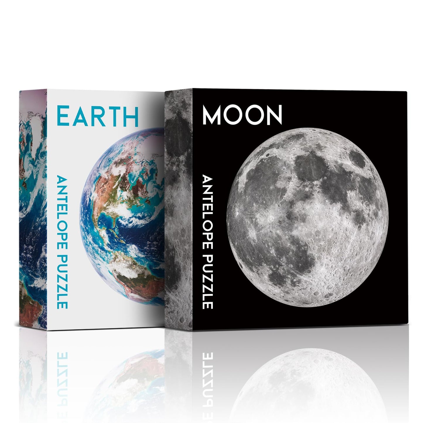 Antelope 2 In 1 Puzzle Bundle, 1000 Piece Round Earth & Space Jigsaw, Ages 12 And Up