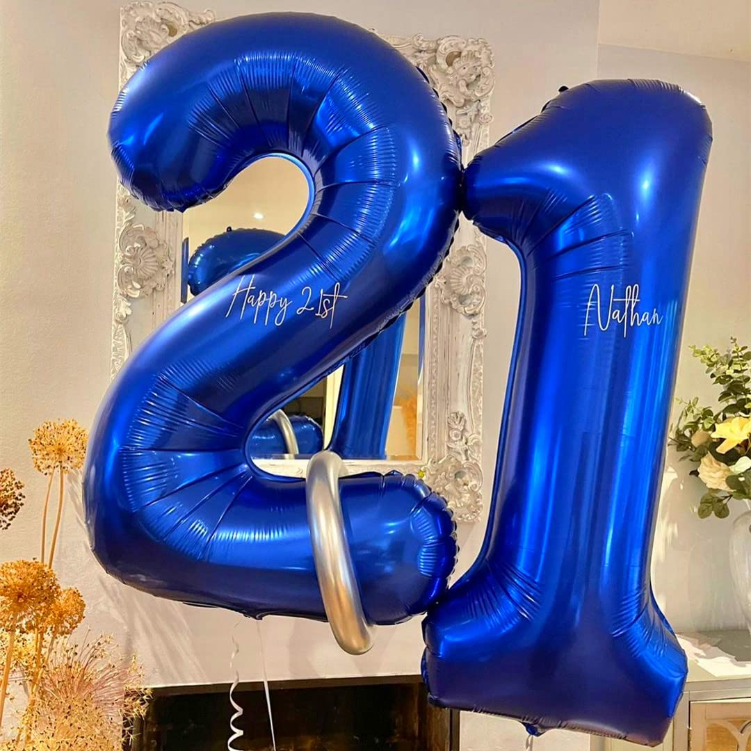 Navy Blue 11 Balloon Numbers,40 Inch Dark Blue 11 Birthday Balloons Large Foil Mylar Balloons Number 11 For Birthday Party Anniversary Decorations
