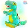 Glow Guards T-Rex Dinosaur Plush Toy, LED Night Light, 14" Soft Stuffed Animal, Glow in The Dark, Perfect Gift for Kids