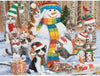 Bits and Pieces Jigsaw Puzzles for Adults Purr-FECT Snowman, Winter Christmas Cats - Random Die Cut, No 2 Pieces Alike (500 Piec
