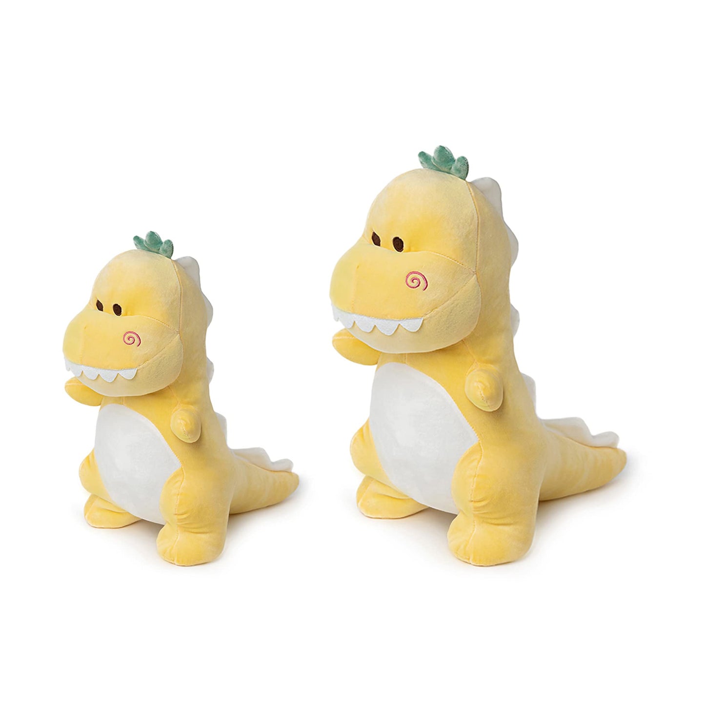 Adorlynetty Dinosaur Plush Toy - 15.7" Soft Yellow Stuffed Animal, Polyester Dino Plushie