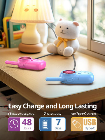 Inspireyes Walkies Talkies For Kids, 3 4 5 Year Old Girl Gifts, 2 Pack Birthday Gifts For 3 4 5 6-8 Year Old Boys, Toddler Toys For Indoor Outdoor Games