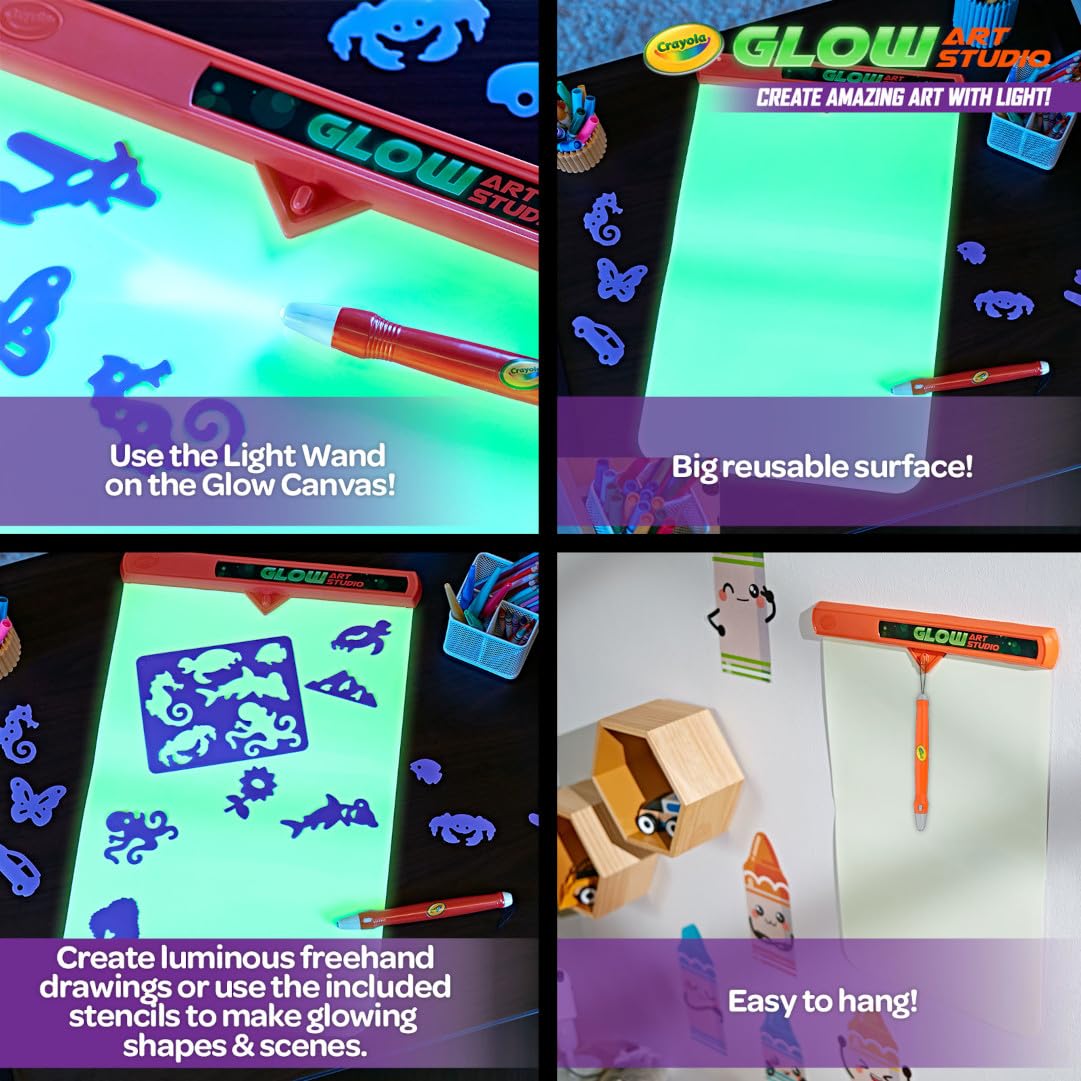 Crayola Glow Art Studio, Glow In The Dark Toys, Kids Gifts For Girls And Boys, Ages 6+