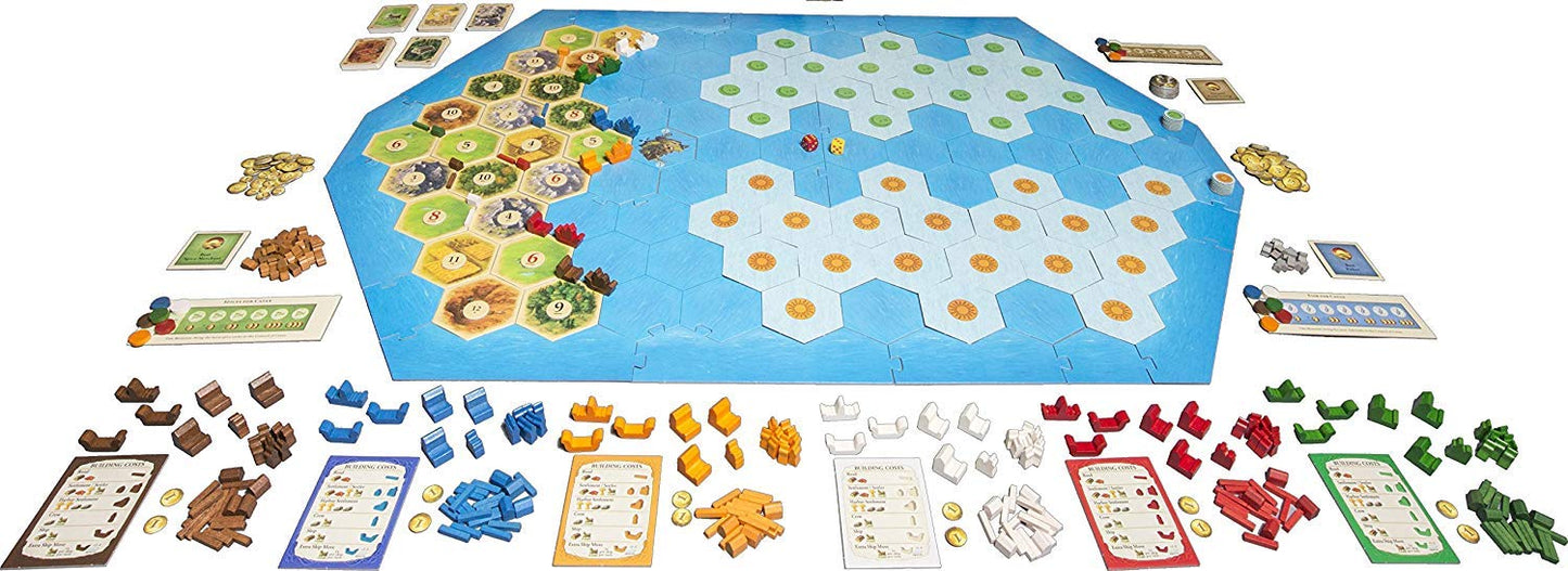 CATAN Explorers & Pirates Board Game 5-6 Player EXTENSION - Expand Your CATAN Game for More Players, Strategy Game for Kids & Ad