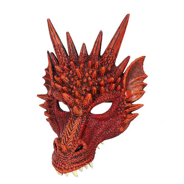 Himine Cosplay Mask Dragon's Head Mask for Festival Party Halloween (Red)