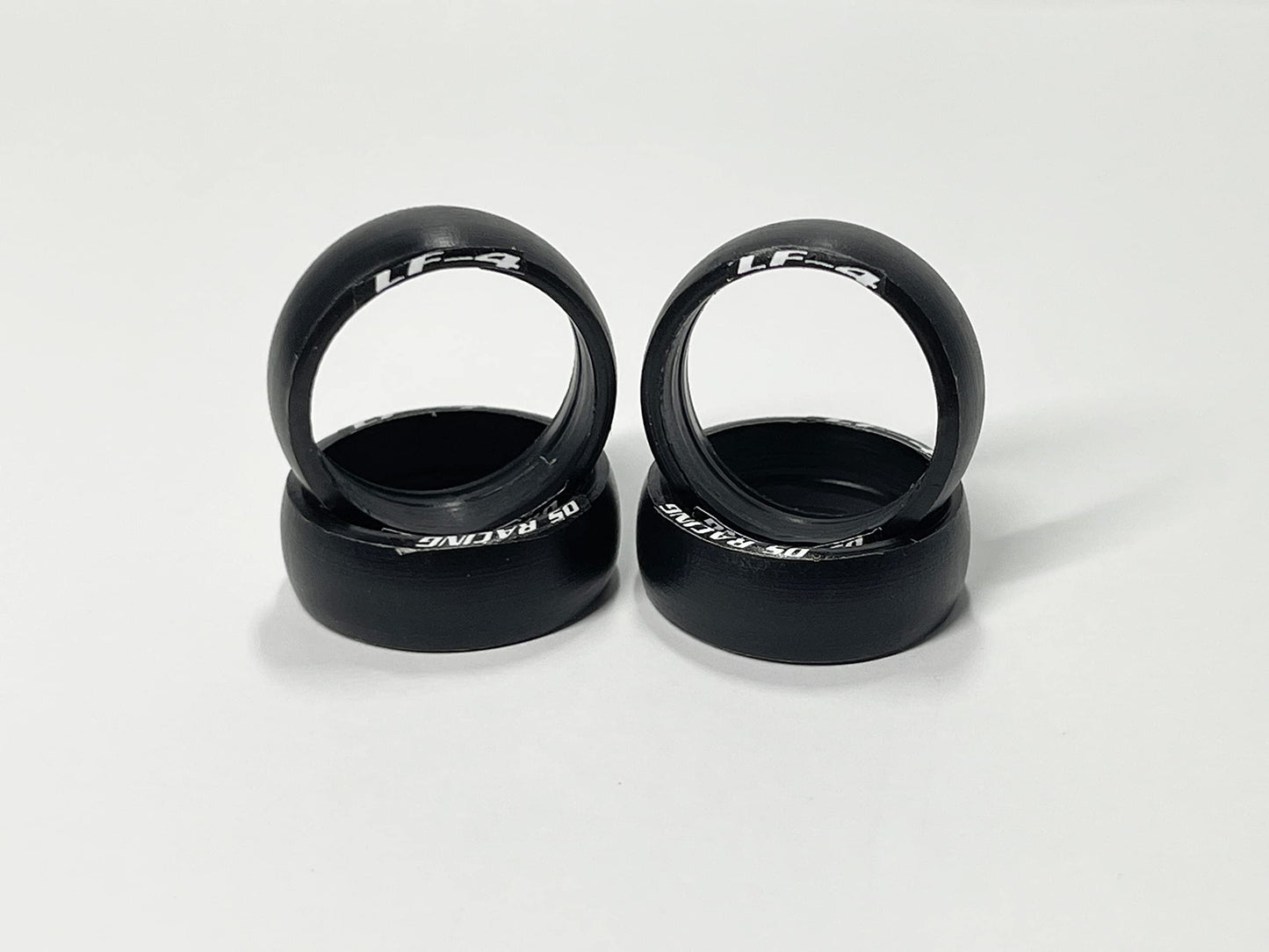 DS Racing MI-LF4 4-Piece Drift Tires Set for Kyosho Mini-Z AWD MA020 RC 1/24 1/28 Mini-Q DRZ GLD (20mm Diameter) (Four Narrow Ti