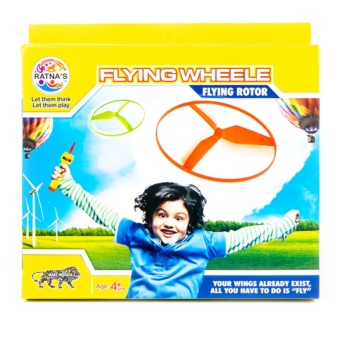 Ratna s exciting Flying Rotor Wheel for Kids to Make Their Playtime Fun. This wheele can Catch up The Height Approx. 40 ft. (Mul