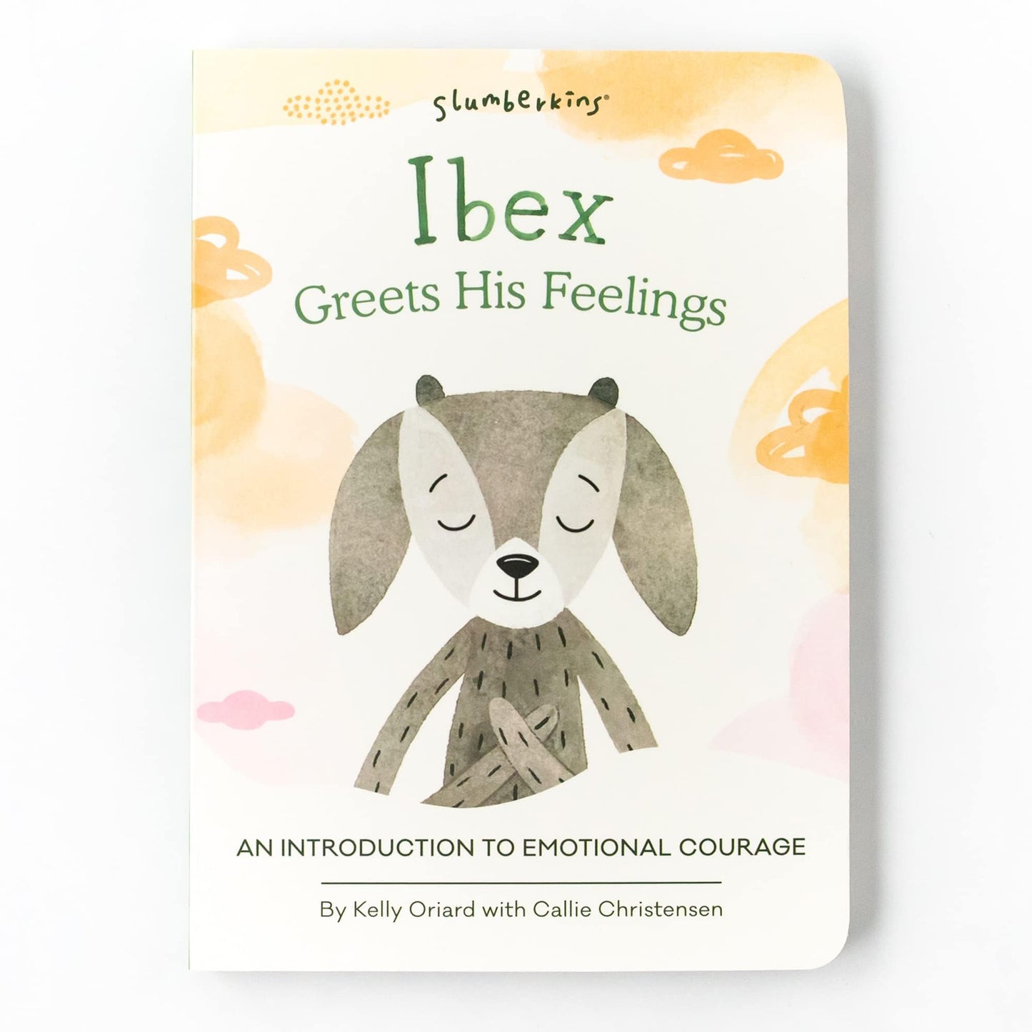 Slumberkins 14' Ibex Kin & 2 Board Books Complete Set Bundle | Promotes Emotional Courage, Resilience & Empathy | Social Emotional Tools For Ages 0+ (Ibex Kin Plush + 2 Board Books)