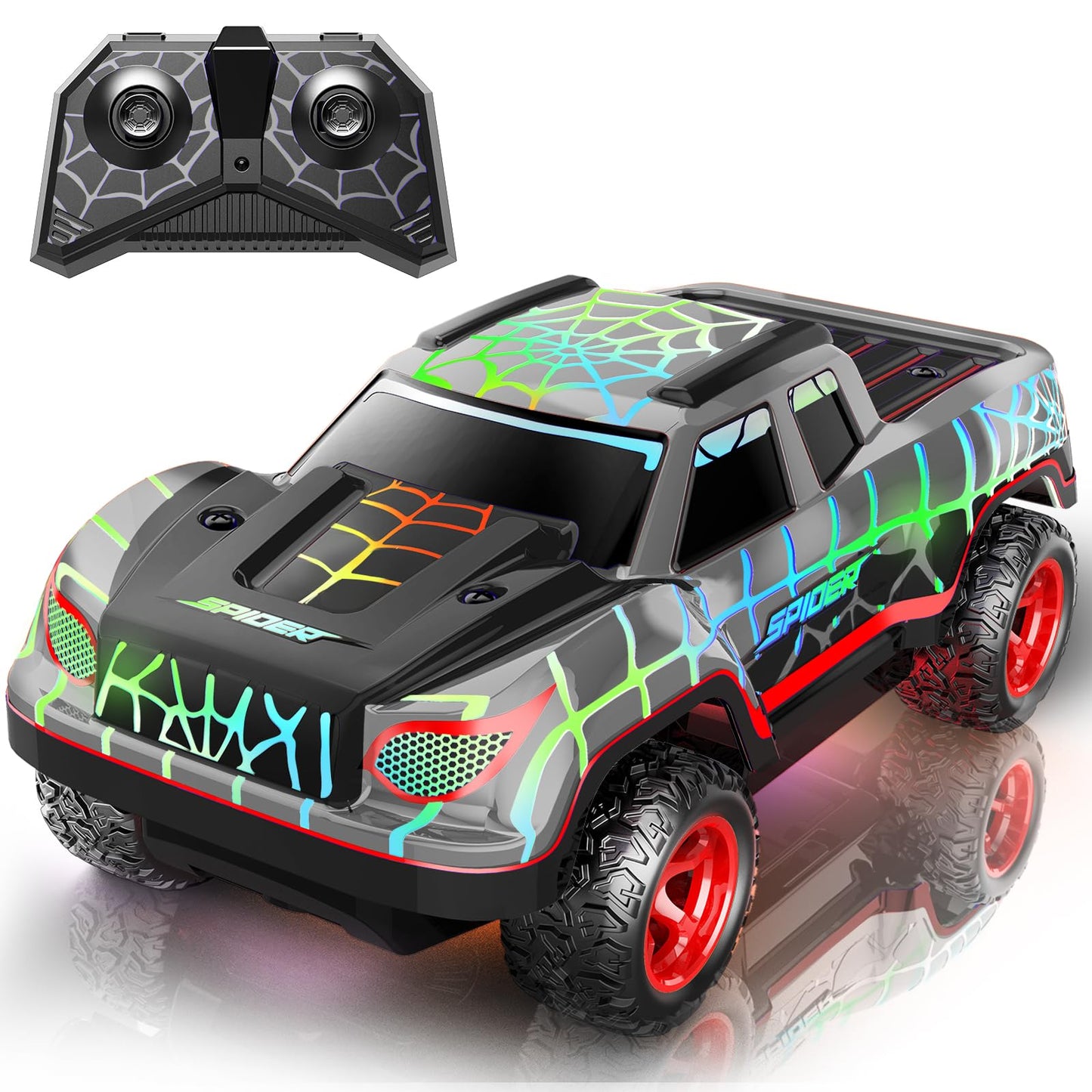 Remote Control Car for Boys 4-7, Mini RC Racing Cars for Kids Ages 3 and up, 2.4Ghz Beginners RC Cars with Cool Light and Rechar