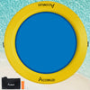 ACOMUZI 8FT Water Hck Inflatable Floating Dock Round Floating Ring Lake Floats for mature-themeds Heavy Duty Pool Float Raft for Ocean and Lake Yellow Blue