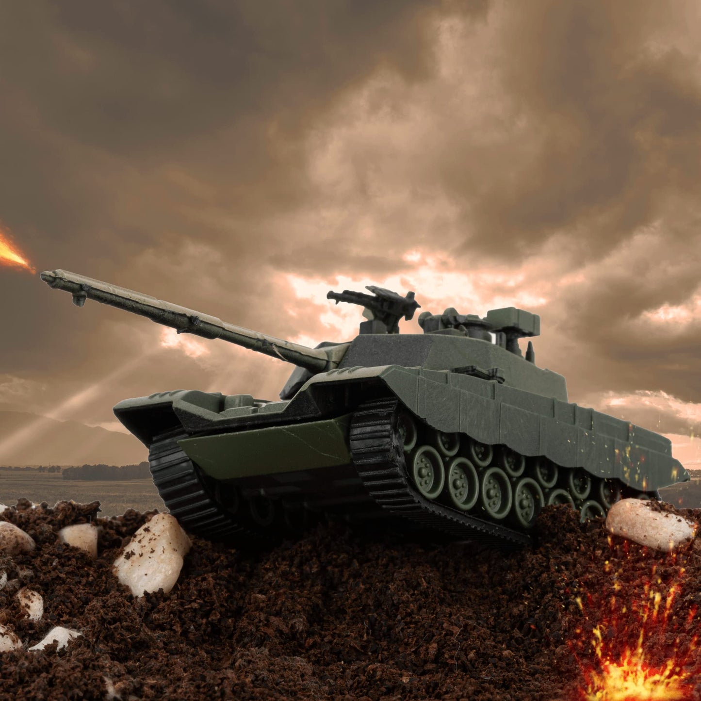 Gresdent Ww2 Army Tank And Army Men Toys Playset,2 China Type98 Mbt Tank Models And 10 Toy Soldiers For Kids Boys