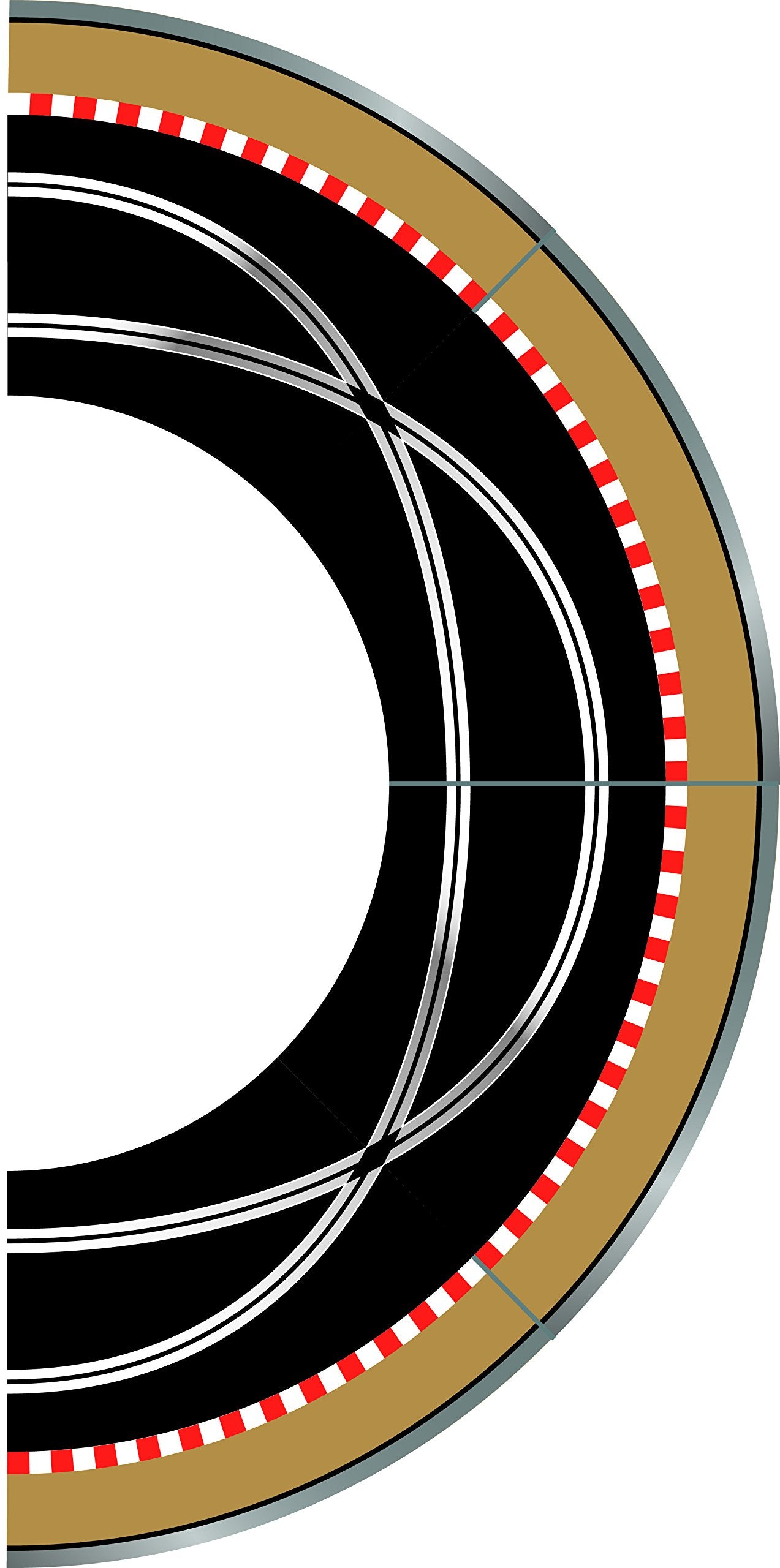 Scalextric C8510 Track Extension Pack - 2X Racing Curves Borders- Barriers, Large, Multi-Colored