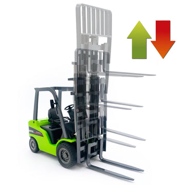 Qcar 1:50 Scale Forklift Toy - Heavy Metal Construction Vehicle, Green