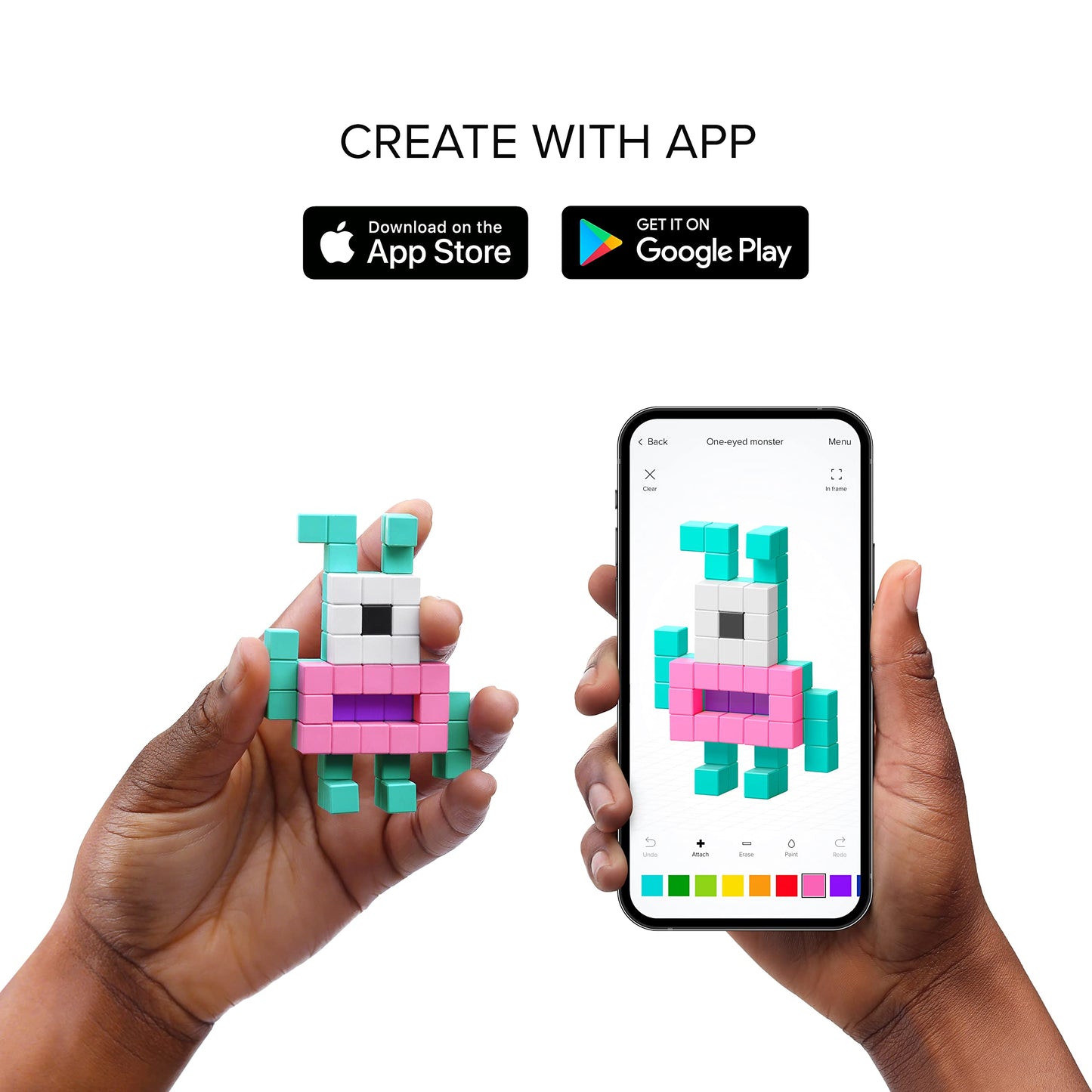 Pixio Mini Dinos - Magnetic Blocks Building Toys In Pixel Art Style - Dinosaur Toys - Arts And Crafts Kids Toys - Building Block