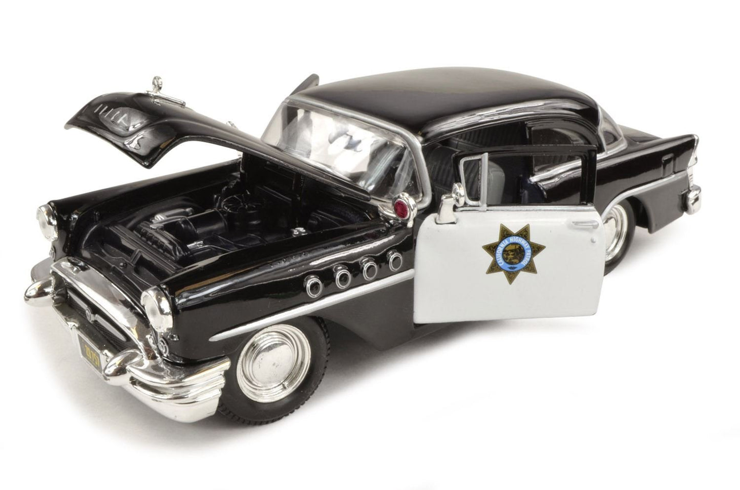 Maisto Buick Century Model Car 1955, California Highway Patrol, 1:26 Scale, Plastic, Model 31295