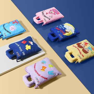 Jollybaby Quiet Book Montessori Toys, Toddlers Travel Toy, Preschool Learning Activities Early Educational Toy, 10 Sensory Activ