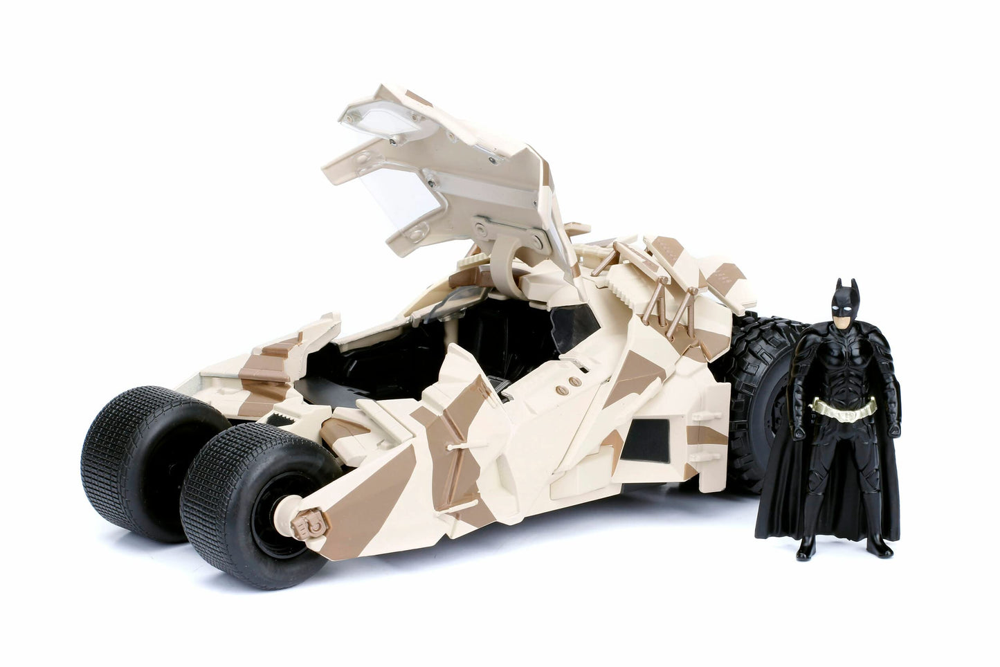 Jada Toys 1: 24 Scale The Dark Knight Batmobile Die-Cast Vehicle With Batman Figure, Multicolor