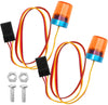 2Pcs Vgoohobby Multi-Function RC LED Flash Lights Alarm Lamp Flashing Rotating Beacon Light Compatible with 1/10 TRX4 SCX10 RC C