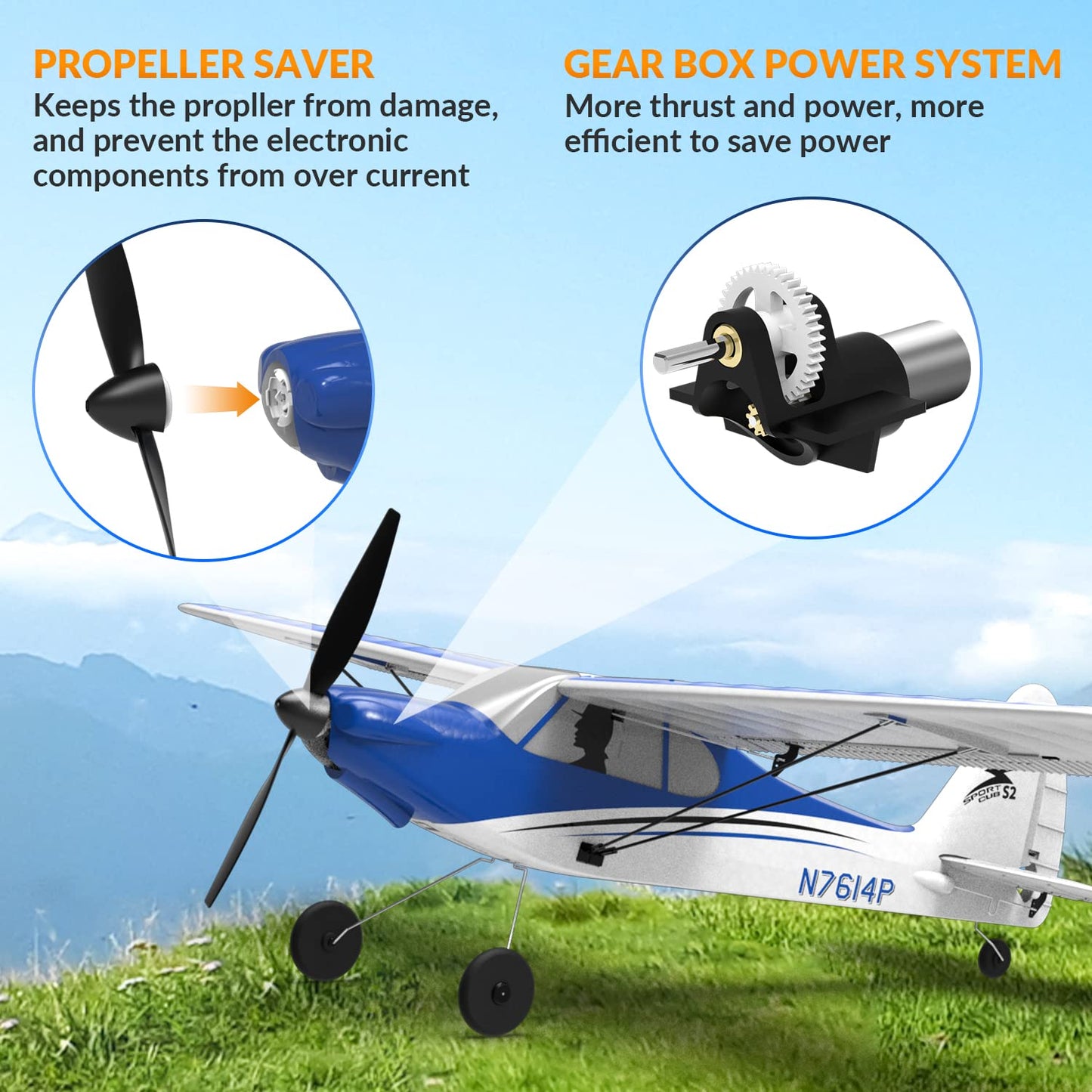 Volantexrc Rc Plane 4-Ch Control With Aileron 19.7'' Wingspan Rc Airplane Ready To Fly With 6-Axis Stabilizer System One-Key Aer