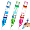 Equsion 3 Pcs Liquid Motion Bubbler Pens Cool Pens Fidget Pen Fun Liquid Timer Pen Fidget Toys Office Desk Toys Novelty Gifts Fo